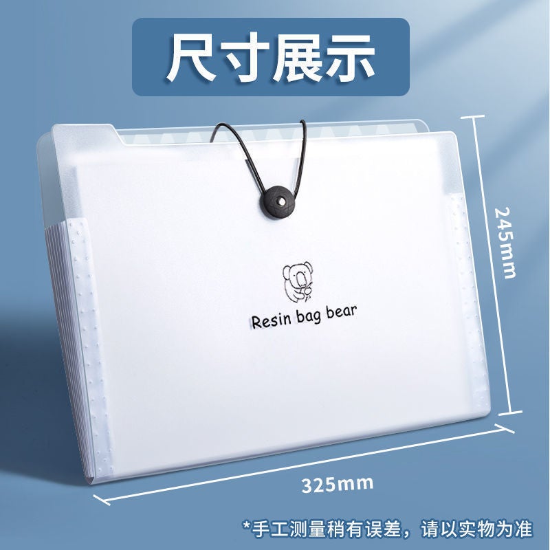 A4 Folder Multi-Layer Organ Bag Test Paper Storage Book Storage Bag Student Large Capacity A4 Information Book Transparent Insert - Image 4
